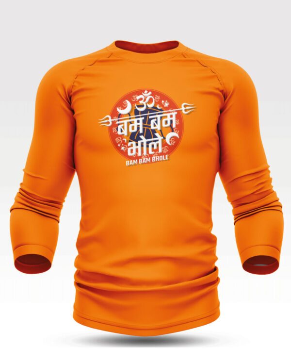 Bam Bam Bhole | Full Sleeve T-shirt | Orange