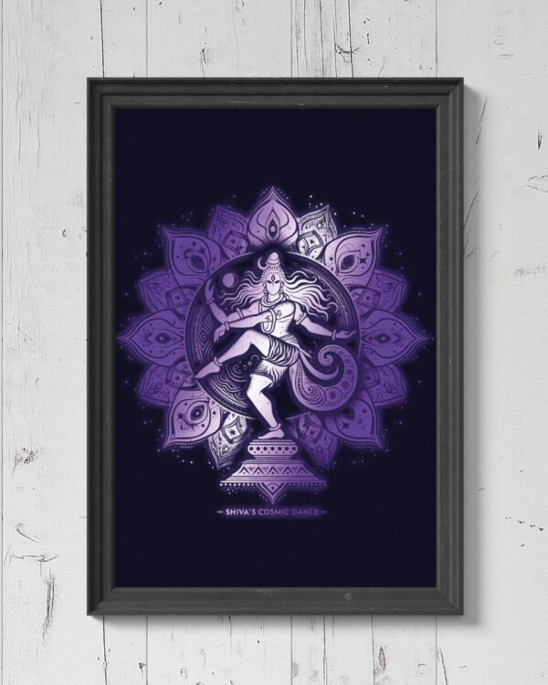 Mahadev Tandav Roop | Black 8x12 inches