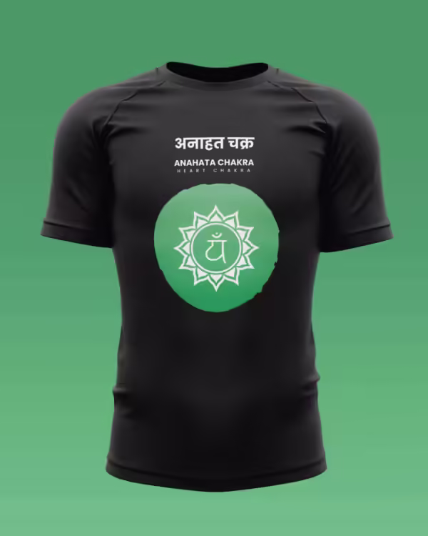 Yoga T-shirt – Anahata Chakra | Unisex – Regular Fit Black